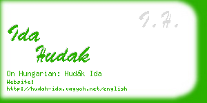 ida hudak business card